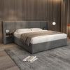 Upholstered Bed, Super King Size Bed-6ft180x200cm,Velvet Ottoman Lift Up Super King Size Bed Frame, Hydraulic Wide-ear Bed With USB Connection, With Sockets, With Two Bedside Tables,No Mattre,grey