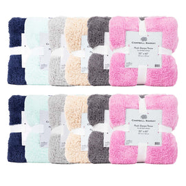 Plush Sherpa Throw Blankets, 50"x60"