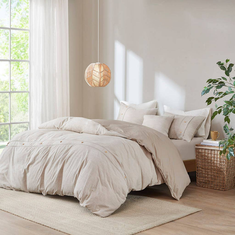 Antimicrobial Duvet Cover Set, Beige - King